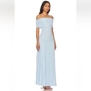 Field of Dreams Lioness Strapless Pleated Maxi Dress